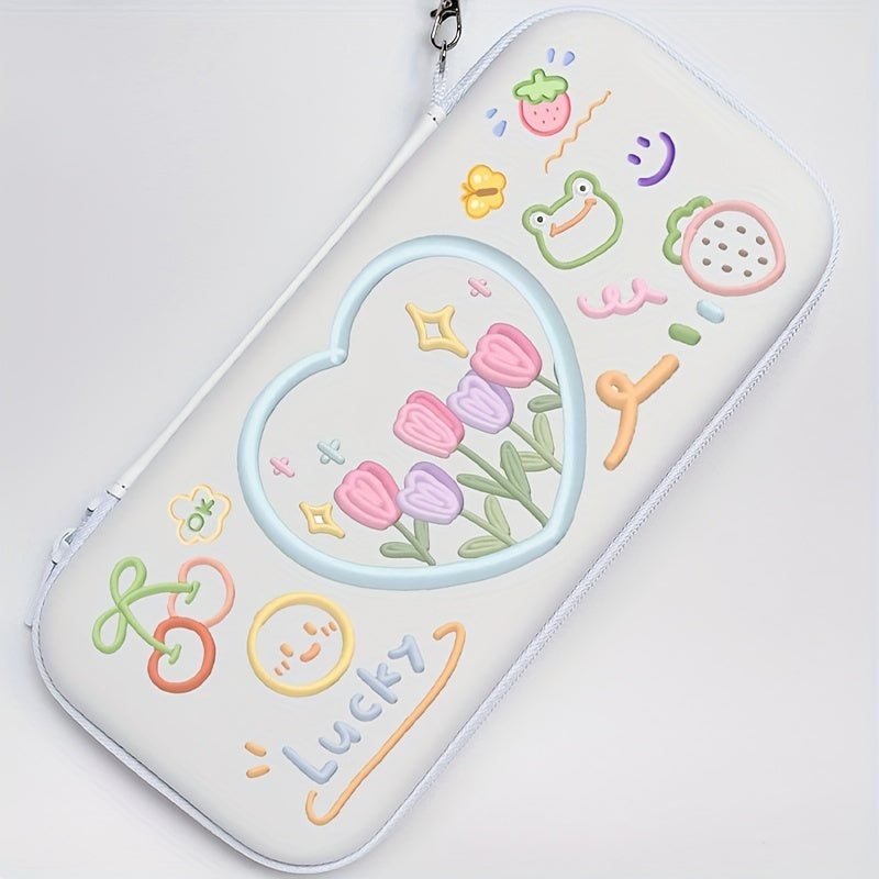 Stylish Tulip Switch Game Console Storage Bag for On-the-Go Gaming