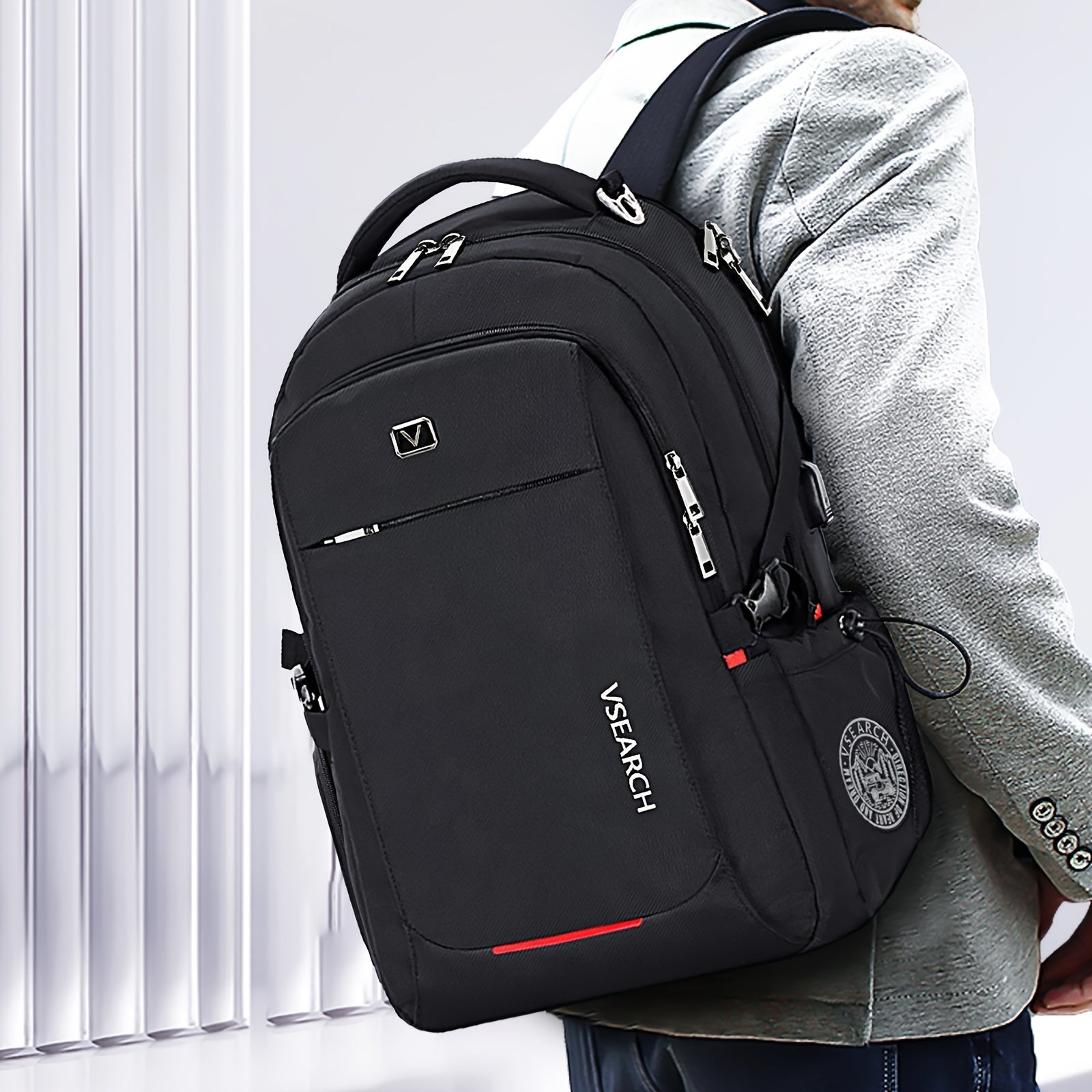 55L Laptop Backpack USB Charging Port Business Travel School Bag