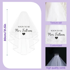 Personalized Bridal Veil - Custom Wedding Veil for Brides