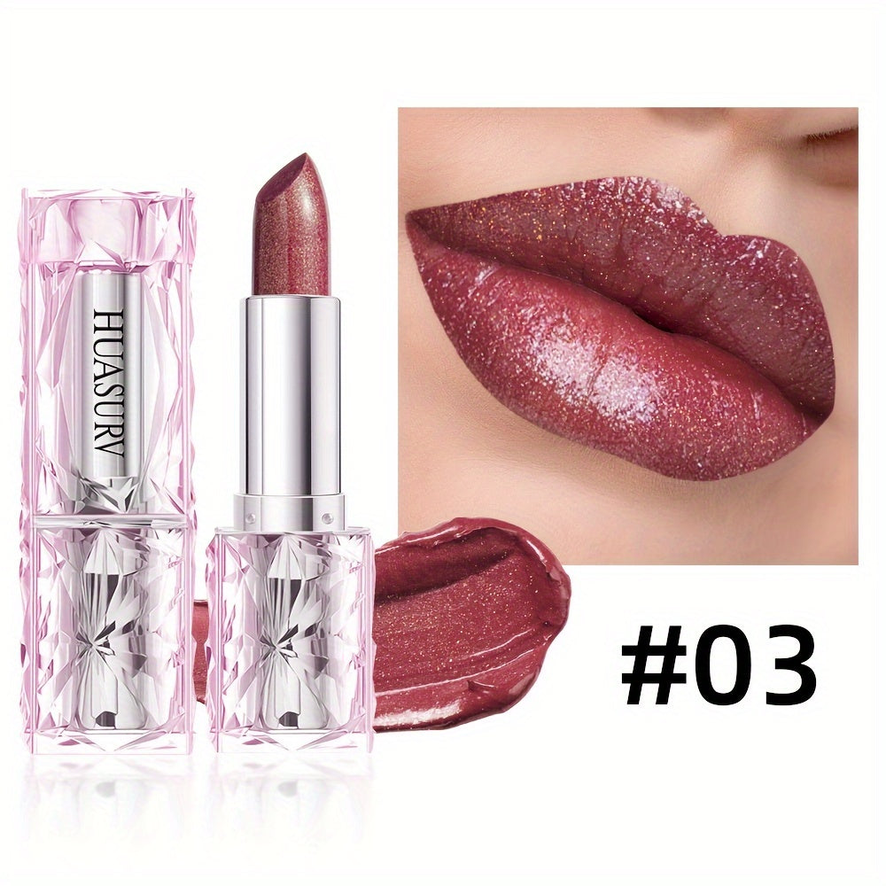 6 Waterproof Lipstick Set Long Lasting Moisturizing & Metallic Shine