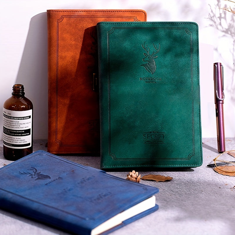 A5 Soft Leather Deer Head Notebook
