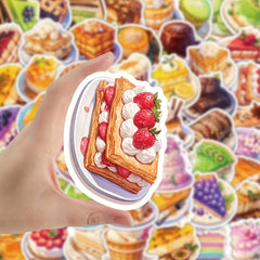 54pcs Cake Stickers for Water Bottles Suitcases Bikes Cars
