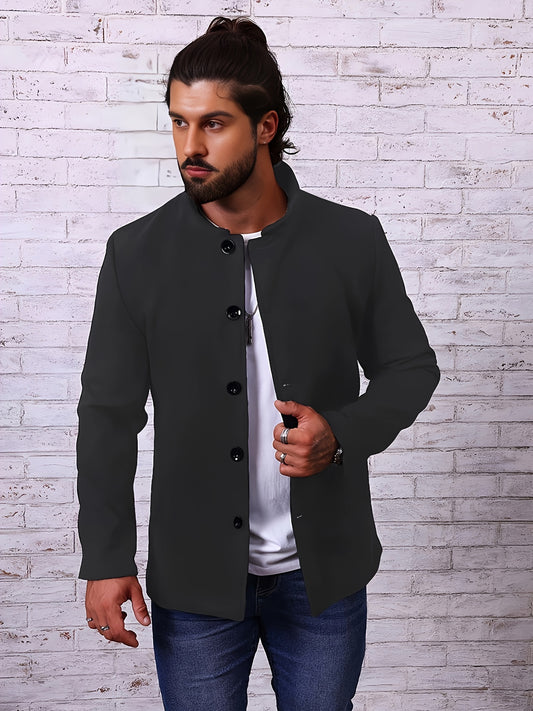 Men's Fleece Coat Lapel Casual Jacket Outdoor Activities