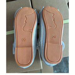 Bowknot Diamond Princess Shoes Girls Non Slip Flat Sole Party School