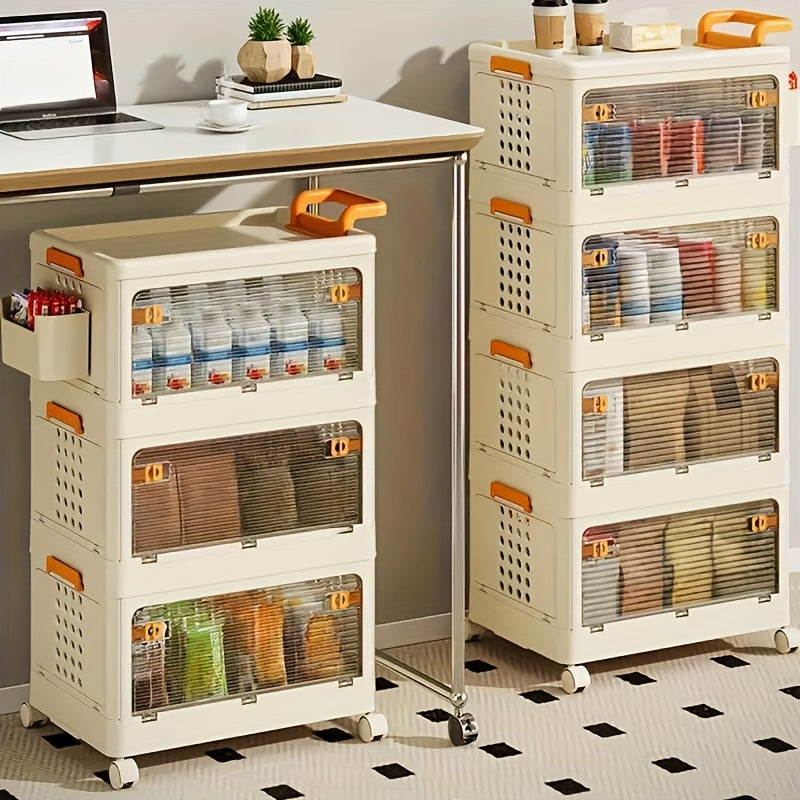 Small Storage Trolley Rack Kitchen Bathroom Mobile Storage Bedroom Bedside