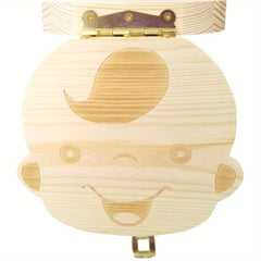 Baby Tooth Box Keepsake For Girls Wooden Tooth Storage And Saver Box