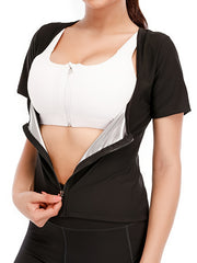 Women's Slimming Short Sleeve Sauna Shirt