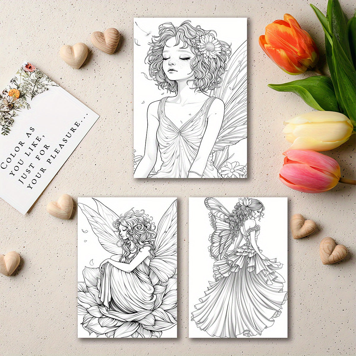 Spring Fairy Coloring Book - Ideal Gift for Adults - Valentine's, Christmas