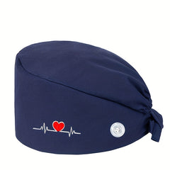 Adjustable Elastic Bouffant Cap with Buttons & Cord
