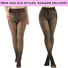Thermal Lined Tights For Women Opaque Winter Pants