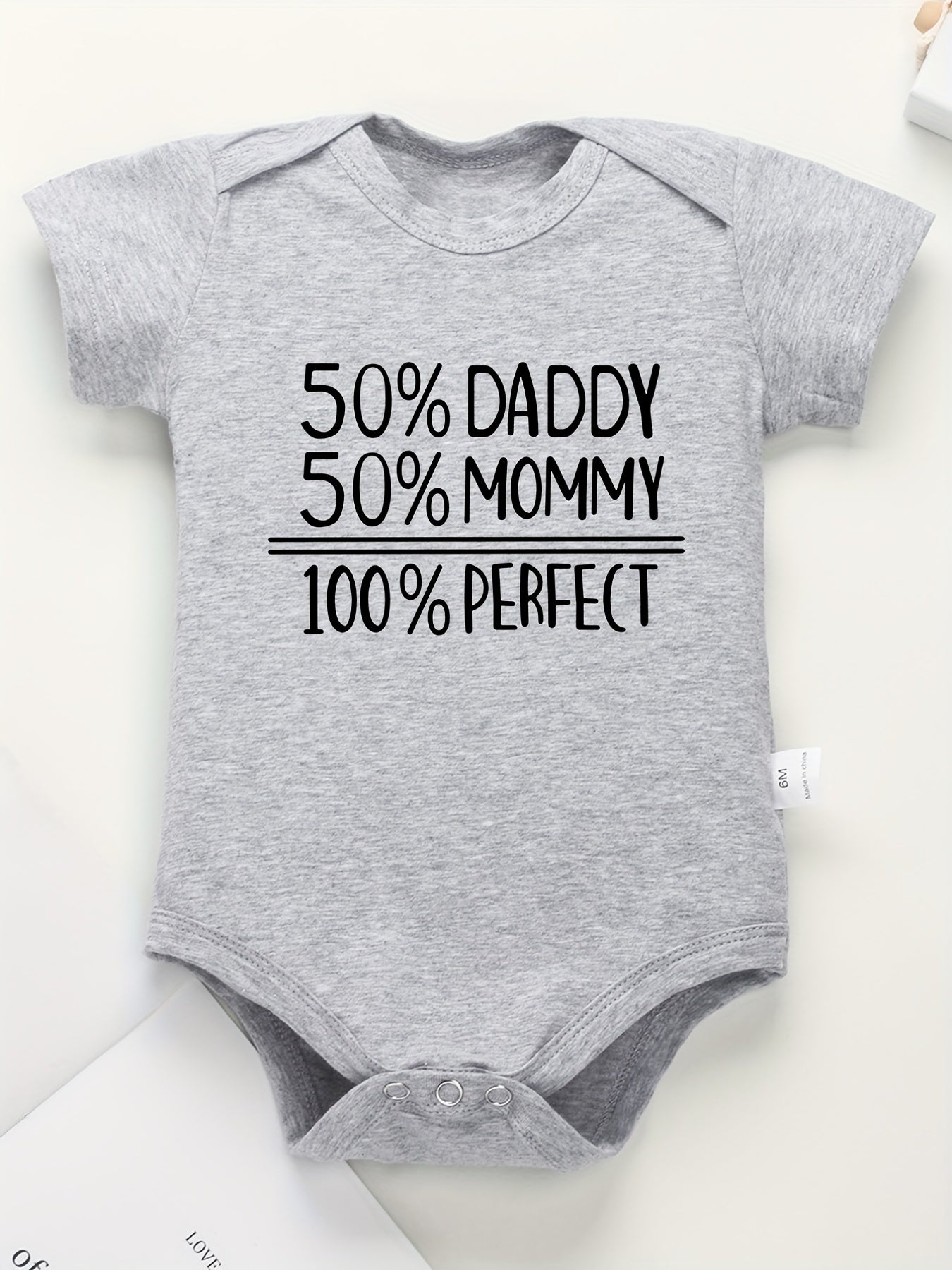Cotton Letter Print Baby Onesies Comfortable Crew Neck Soft Baby Bodysuits
