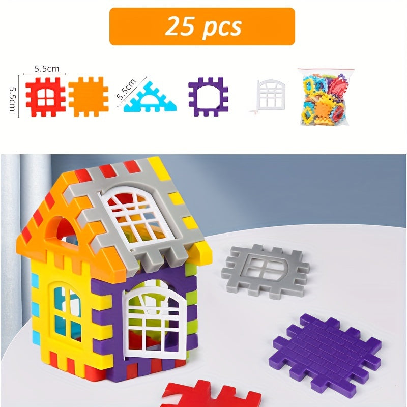Toy Building Blocks Set - 50pcs & 25pcs - Fun Birthday Gift for Kids