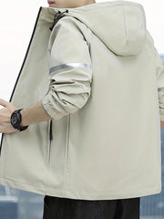 Men's Zip Up Hooded Jacket Windproof Hoodie