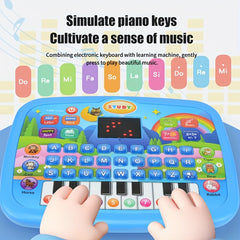 Interactive Kids Learning Tablet with LED Screen Alphabet Numbers Words & Music