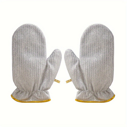 2pcs Brush Pot Washing Gloves Kitchen Cleaning Artifact