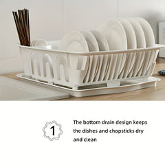1pc Drain Bowls And Chopsticks Storage Rack Kitchen Sorting Rack