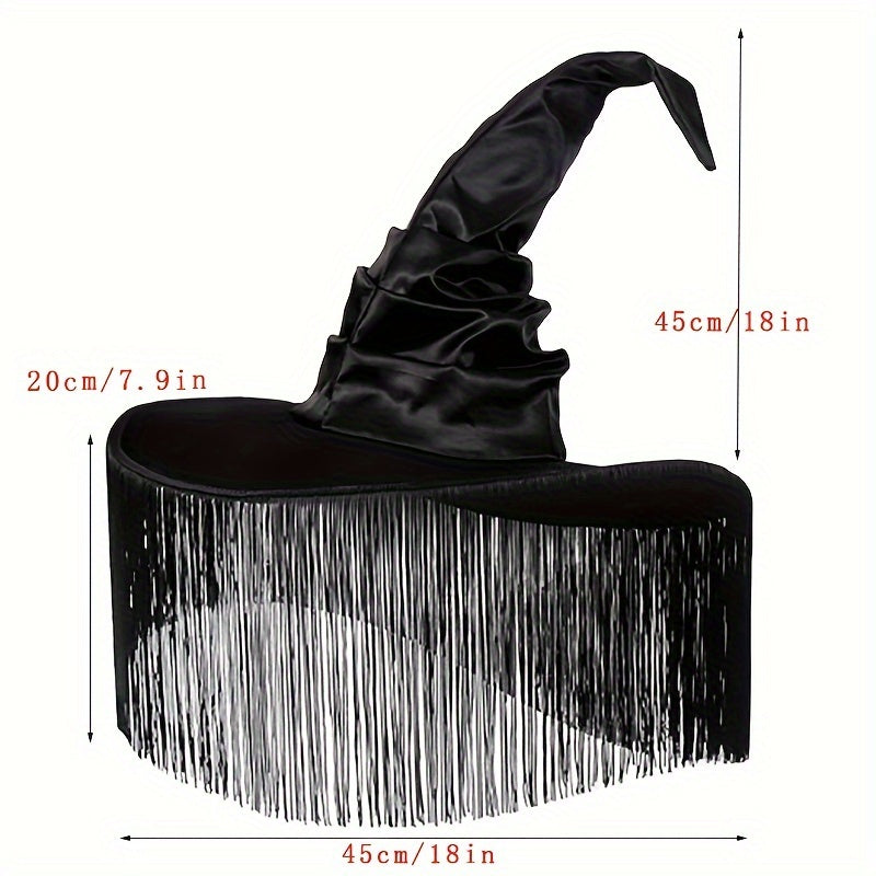 Fairy Tale Witch Hat w/ Spider Pendant for Halloween & Cosplay