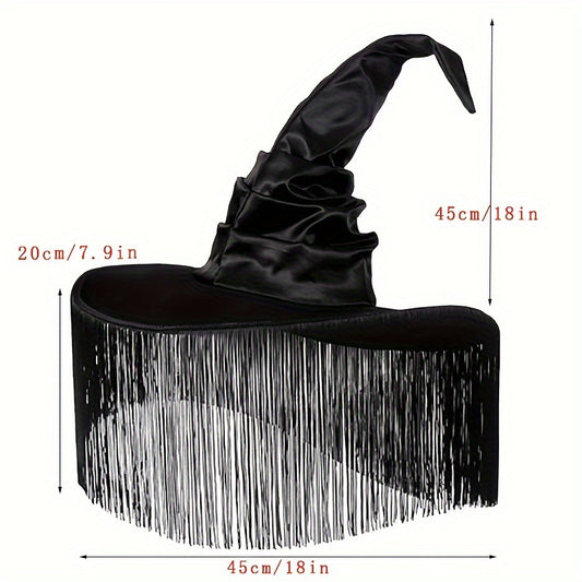 Fairy Tale Witch Hat w/ Spider Pendant for Halloween & Cosplay