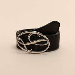 Musical Note Buckle Belt PU Leather Casual Jeans Pants Belts