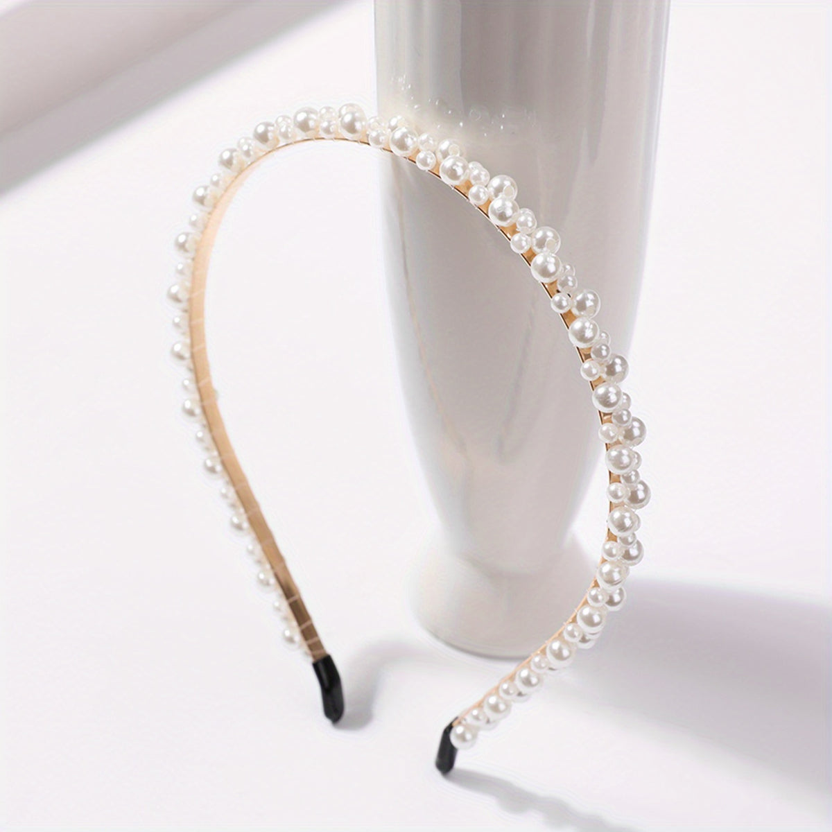 Faux Pearl Headband Skinny Head Hoop Headdress Hair Accessories