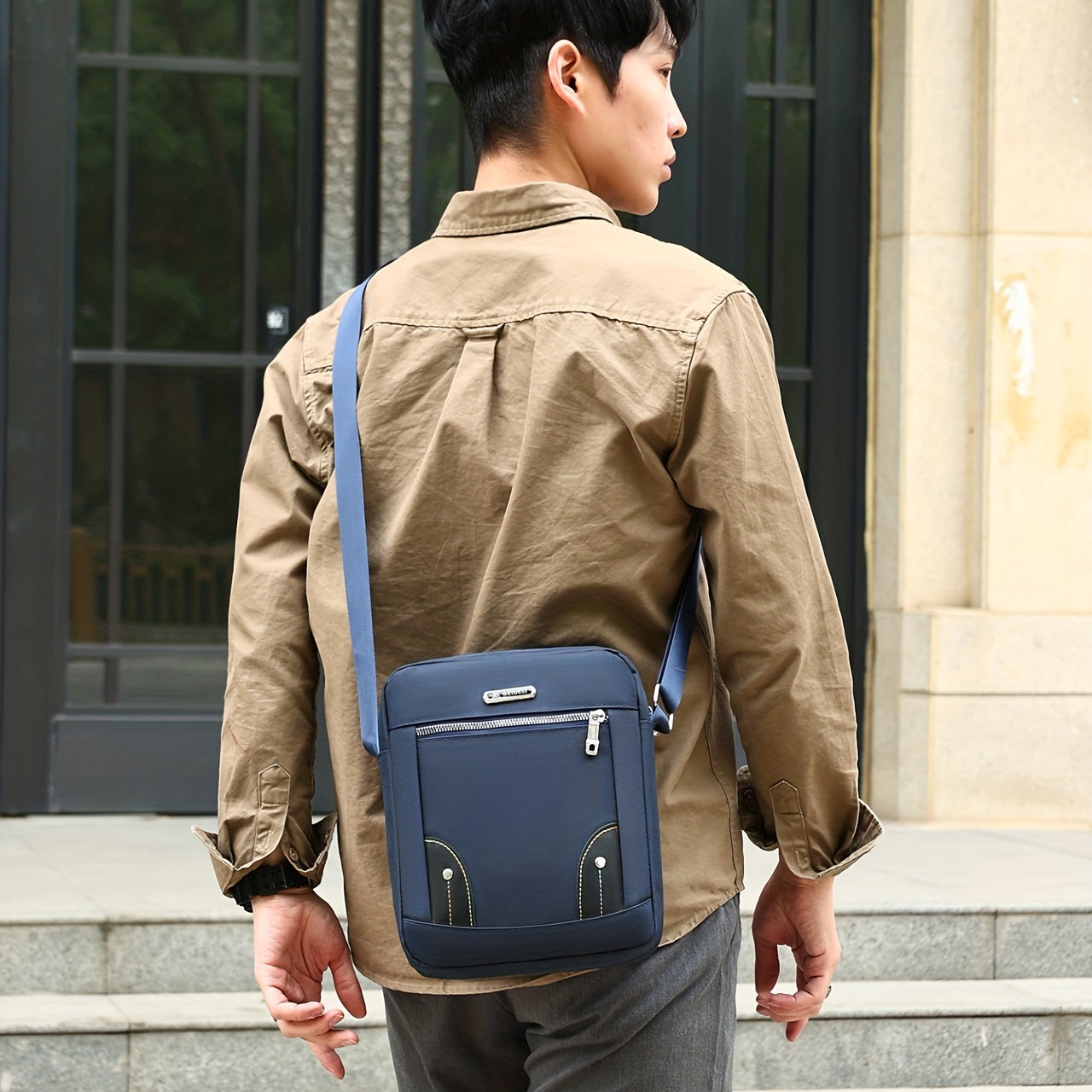 Men's Crossbody Bag Business Diagonal Shoulder Bag Outdoor Travel Messenger Bag