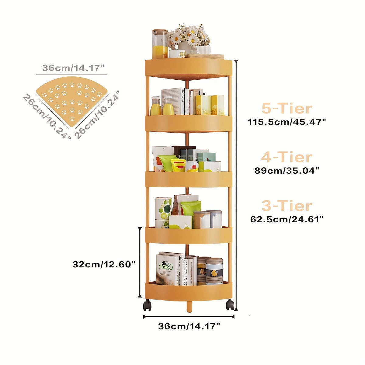 Multi Tier Storage Rack For Kitchen Corner Shelves