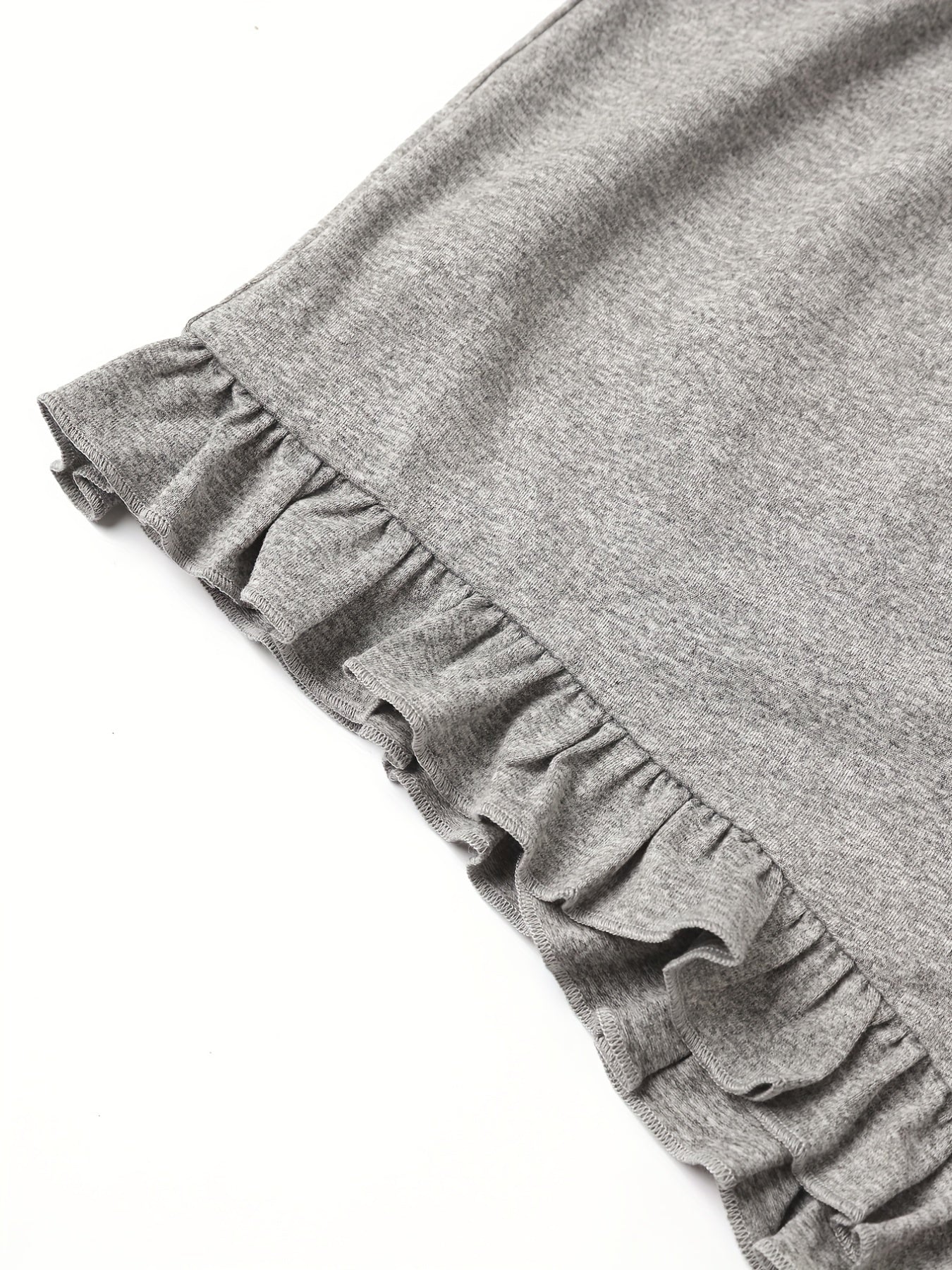 2 Pack Plus Size Ruffle Trim Stretch Shorts Set