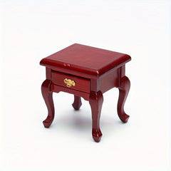 1pc Doll House Mini Furniture Wooden Bedside Cabinet DIY Decoration Model