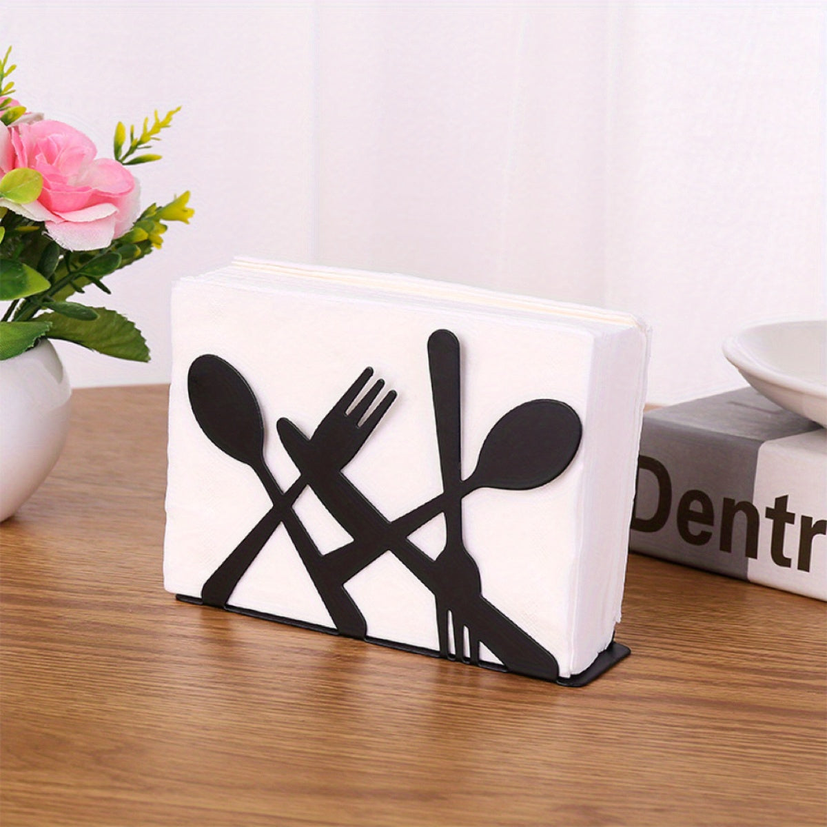 Iron Napkin Holder for Table Restaurant Coffee Shop Hotel Office Toilet Party