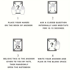 4 Answer Book Notebook - Find Your Answer, Guide Your Way, Inner Destiny, Magic