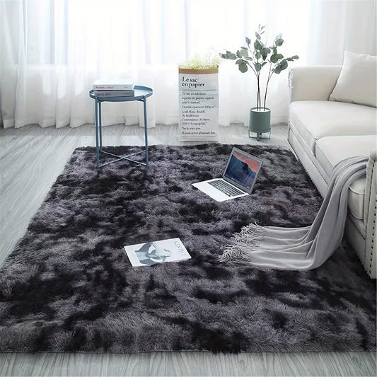 Tie Dye Plush Fabric Floor Mat Area Rug Carpet - Home Decor