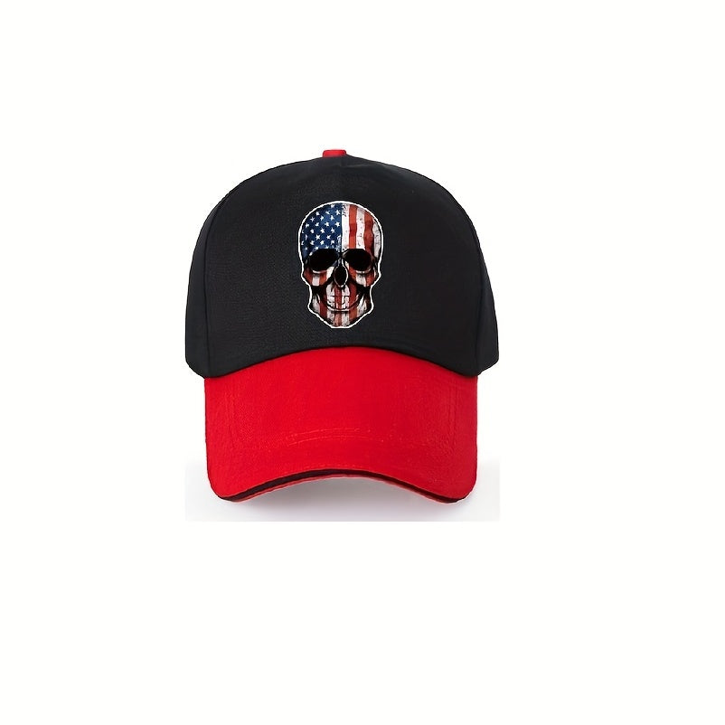 Independence Hat Skull Head American Flag Sports Outdoor Hat