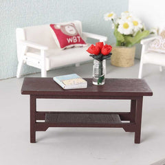 Vintage Coffee Table Model Desk Dollhouse Furniture Props