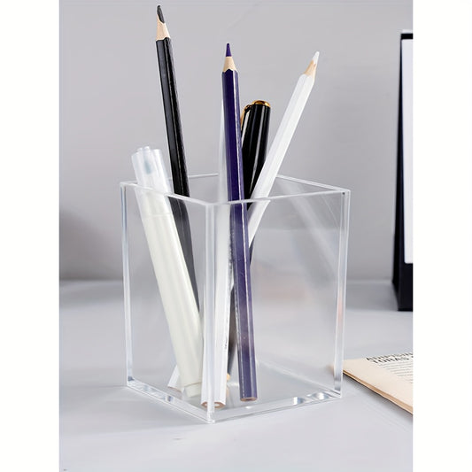 Transparent Acrylic Pen Holder for Desktop Organization