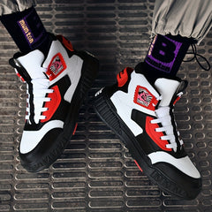 Men's Colorful High Top Lace Up Sports Sneakers