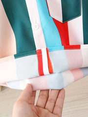 Boy's Short Sleeve Stripe Shirt