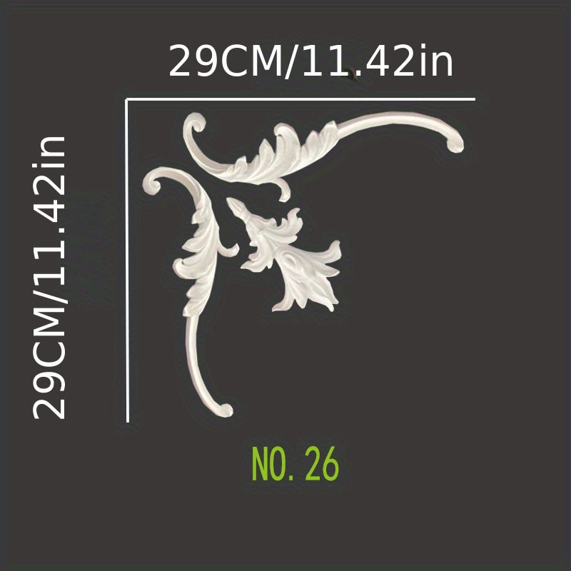 French Style PU Wall Decorative Flower Plaster Modeling