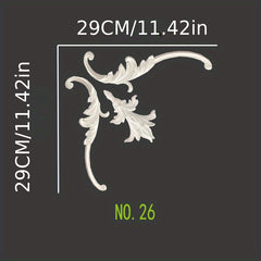 French Style PU Wall Decorative Flower Plaster Modeling