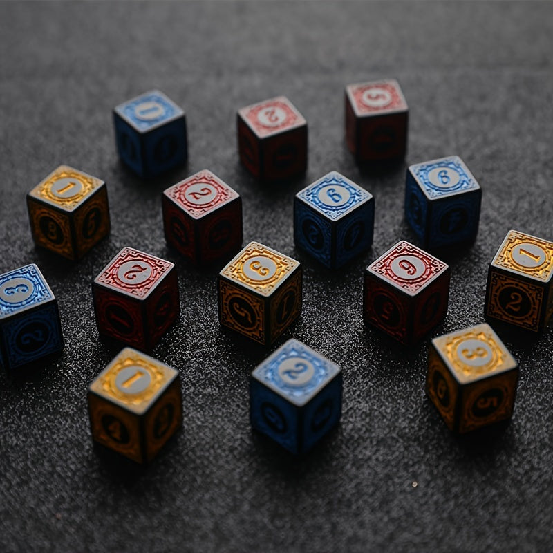 5PCS Square Edged Polyhedral Dice Set for Table Game