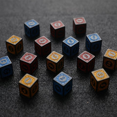 5PCS Square Edged Polyhedral Dice Set for Table Game