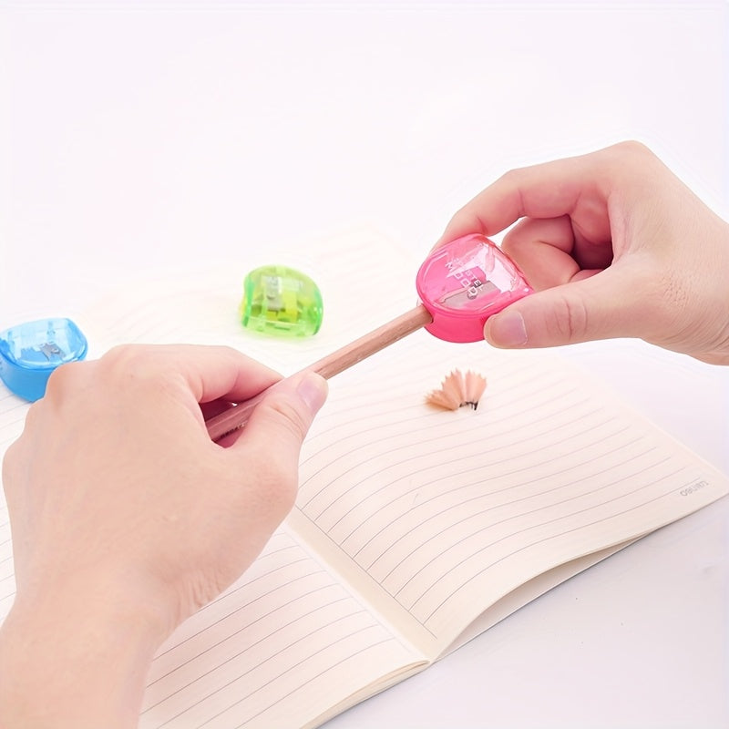 Durable Plastic Pencil Sharpener for School & Office Use with Pencil Holder