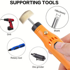 20pcs 25mm Wool Felt Polishing Wheel Set for Drill Grinder
