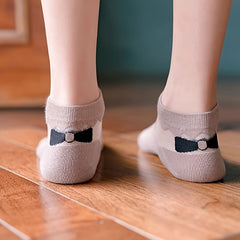 5 Pairs Contrast Mesh Low Cut Ankle Socks Women's Stockings