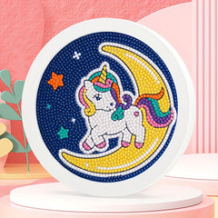DIY Diamond Painting Set With Circular Photo Frame Puzzle Toy