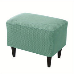 Stretch Footstool Slipcover Small Rectangle Storage Stool Cover