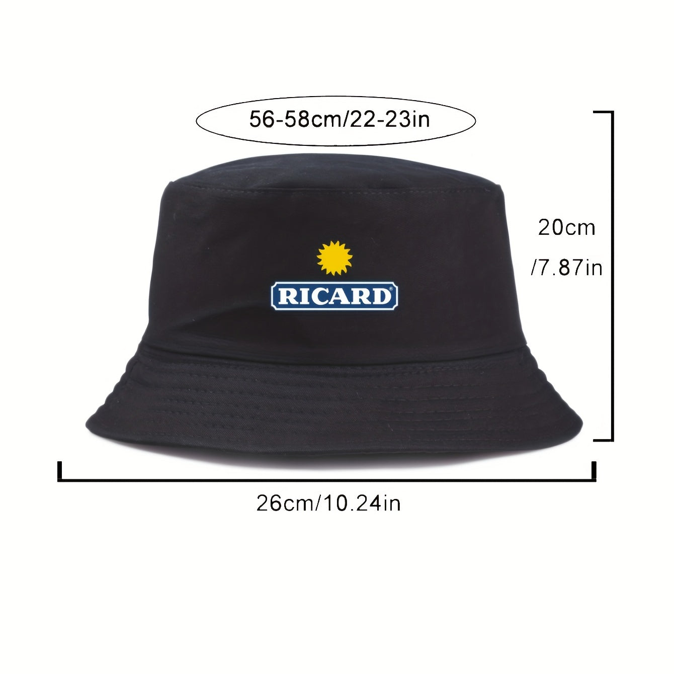 Unisex Letter Print Bucket Hat Lightweight Sun Shade Fisherman Cap