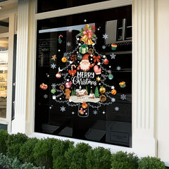 Christmas Glass Stickers - Tree Old Man Snowflake for Home Window