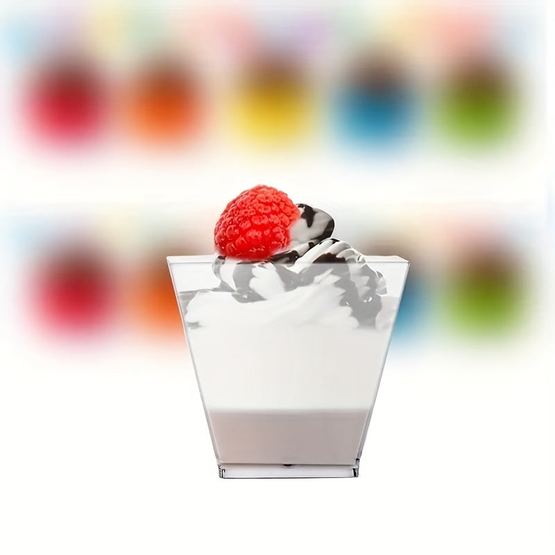 10pcs Square Mousse Cup Disposable Cake Cup Party Supplies