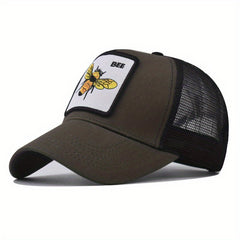 Lion Embroidery Patch Baseball Cap Mesh Trucker Hat Adjustable Sport