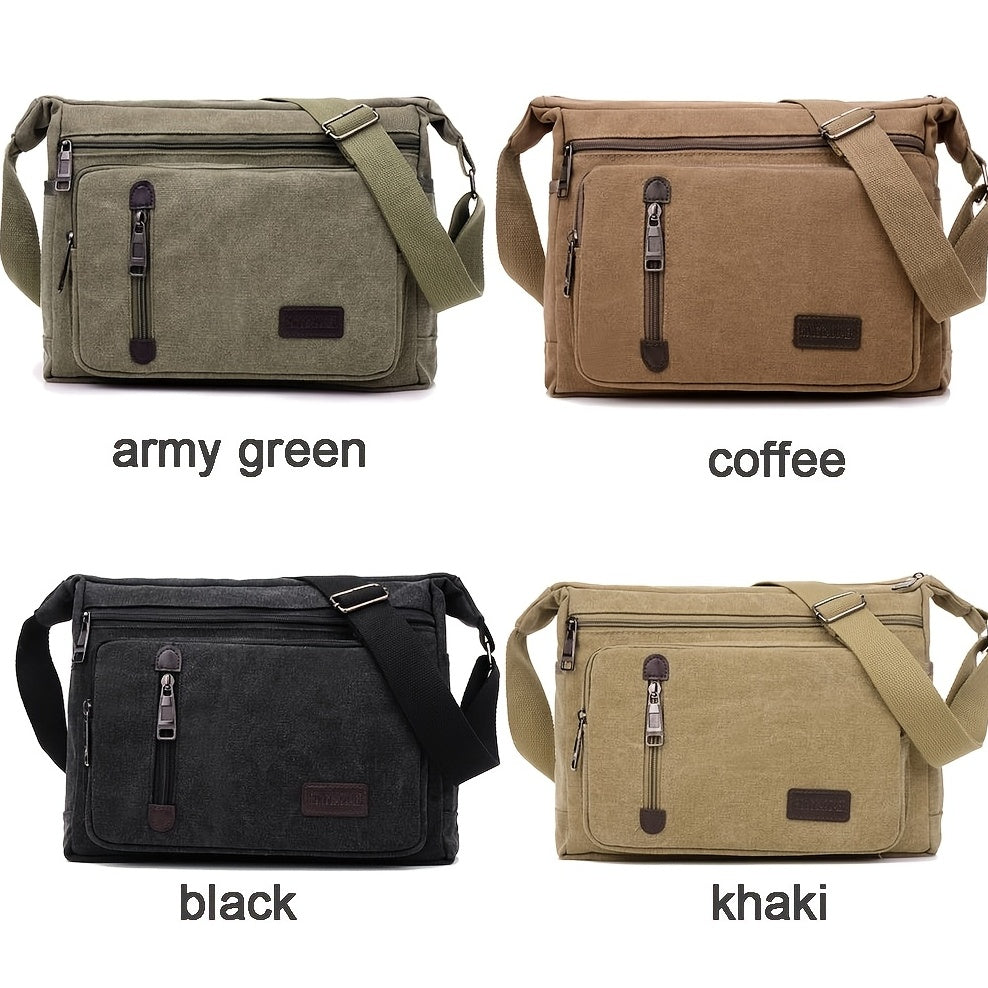 Men Canvas Bag Travel Hiking Cross Body Messenger Retro